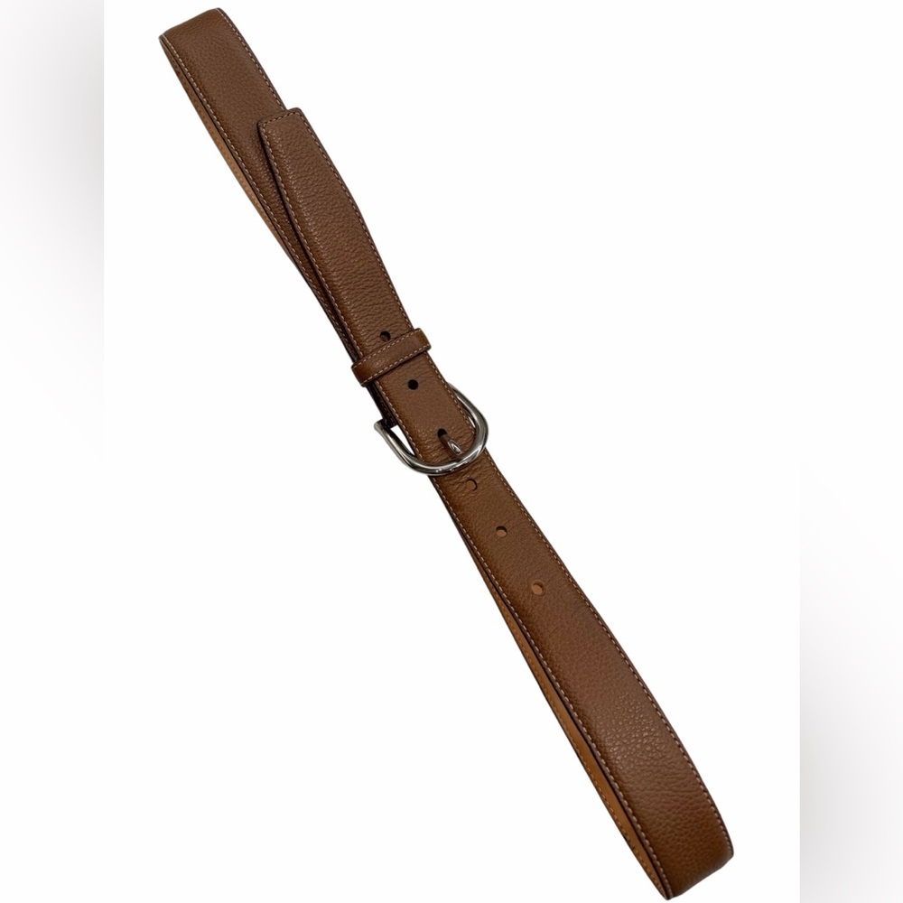 Coach Brown Leather Belt | Minimalist Chic Subtle Elegant Classic Medium 34”